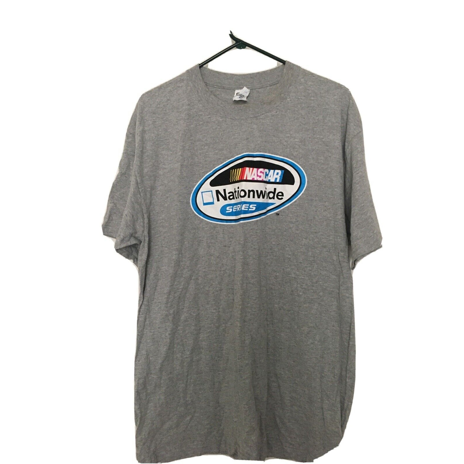 Anvil Mens Short Sleeve TShirt Nascar Nationwide Series Size Xl Gray